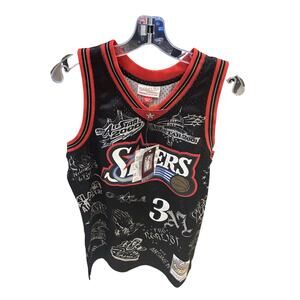 Men's Philadelphia 76ers Allen Iverson Mitchell & Ness Tattoo Swingman Jersey M